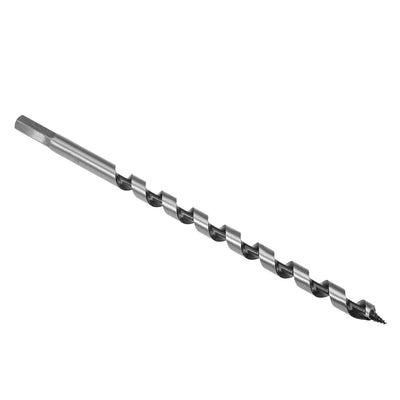 Harfington Uxcell Auger Drill Bit Wood Hex Shank 10mm Cutting Dia High Carbon Steel for Electric Bench Drill Woodworking Carpentry