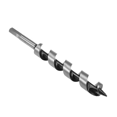 Harfington Uxcell Auger Drill Bit Wood Hex Shank 24mm Cutting Dia High Carbon Steel for Electric Bench Drill Woodworking Carpentry