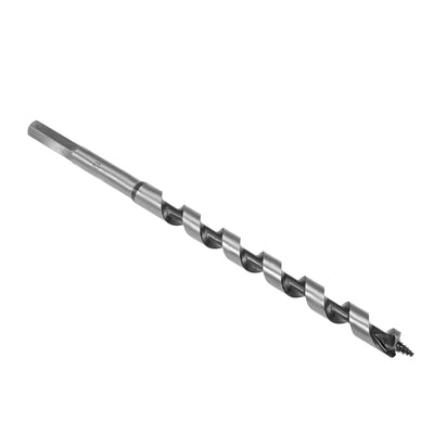 Harfington Uxcell Auger Drill Bit Wood Hex Shank 12mm Cutting Dia High Carbon Steel for Electric Bench Drill Woodworking Carpentry