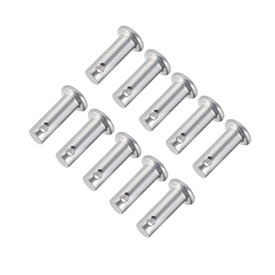 Harfington Uxcell Single Hole Clevis Pins, Flat Head Zinc-Plating Steel