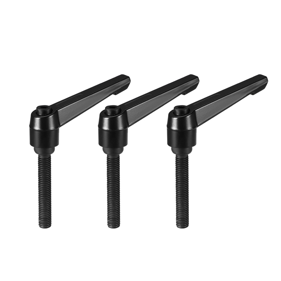 Uxcell Uxcell M8 x 40mm Handle Adjustable Clamping Lever Thread Push Button Ratchet Male Threaded Stud 3Pcs