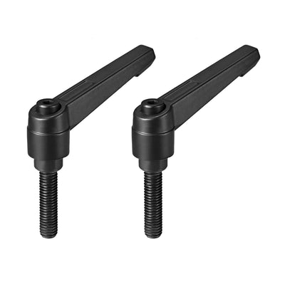 Harfington Uxcell Handles Adjustable Clamping Lever Thread Ratchet Male Threaded Stud 2Pack