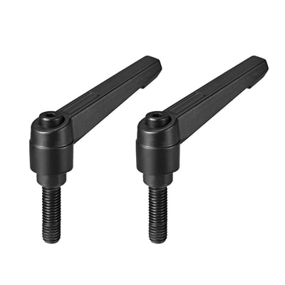 Harfington Uxcell Handles Adjustable Clamping Lever Push Button Ratchet Male Threaded Stud 2Pack