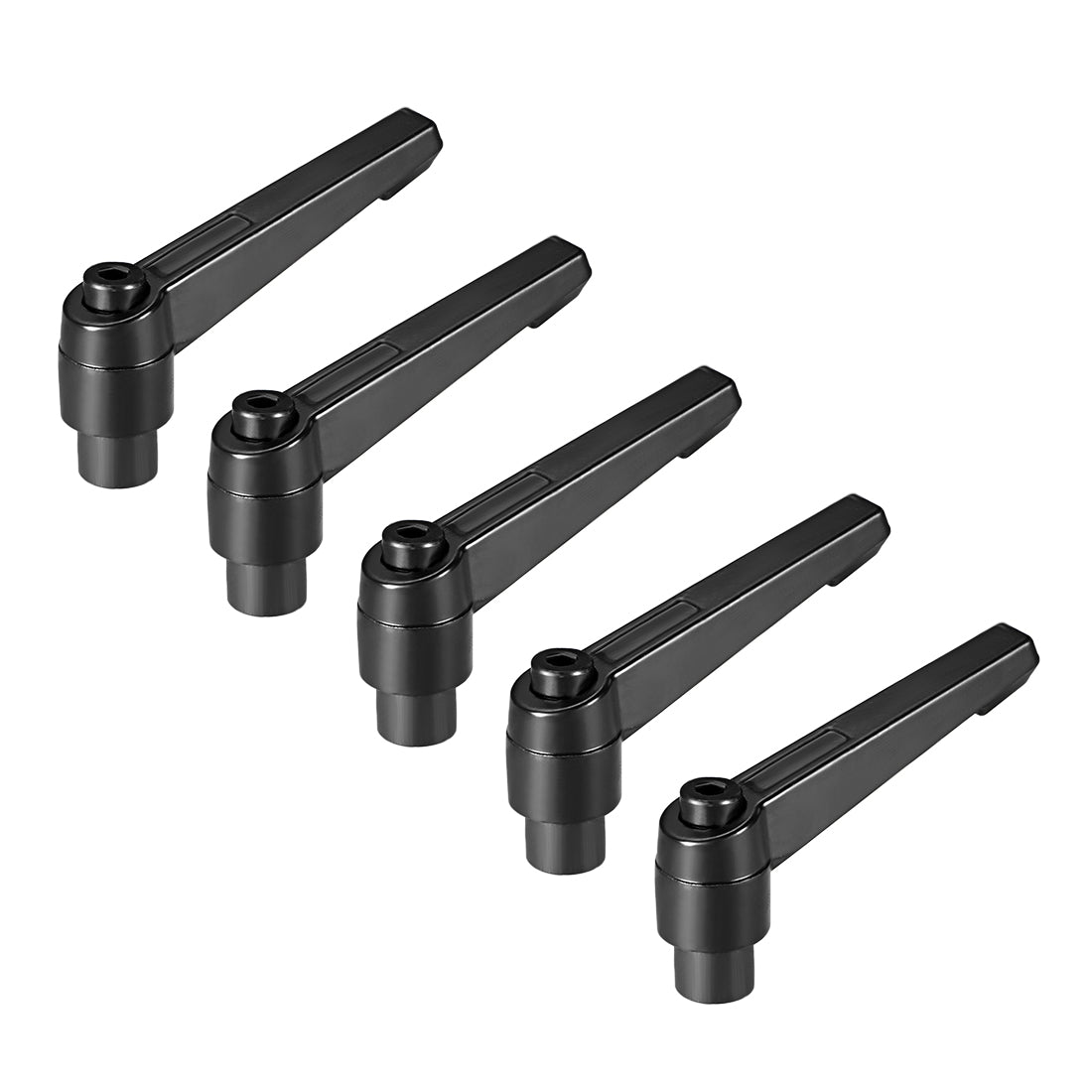 uxcell Uxcell M8 Handle Adjustable Clamping Lever Thread Push Button Ratchet Female Threaded Stud 5 Pcs