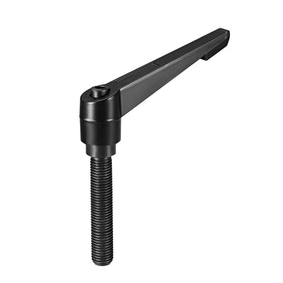 Harfington Uxcell M12 x 60mm Handle Adjustable Clamping Lever Thread Push Button Ratchet Male Threaded Stud