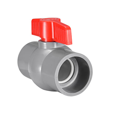 Harfington Uxcell 32mm PVC Ball Valve for Water Supply Pipe, Slip Connection