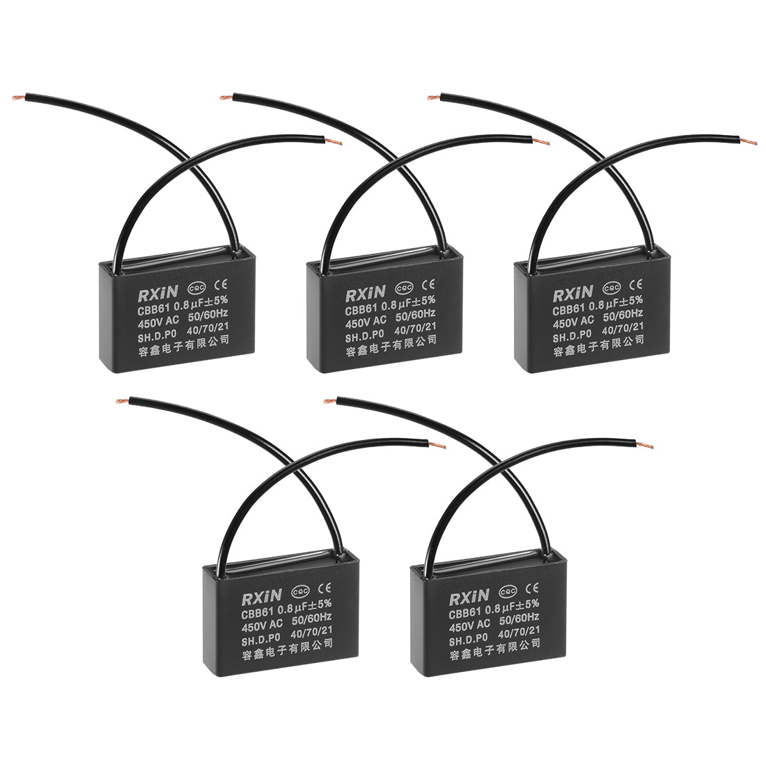 Condensateur De Démarrage CBB61 8µF 450V AC - Film Polypropylène Métallisé - Neuf
