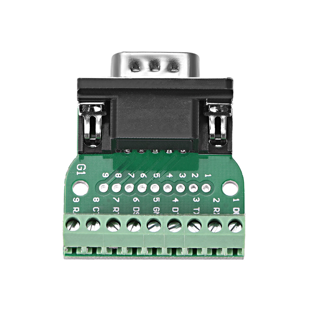 uxcell Uxcell D-sub DB9 Breakout Board Connector 9 Pin 2 Row Male RS232 Serial Port Solderless Terminal Block Adapter