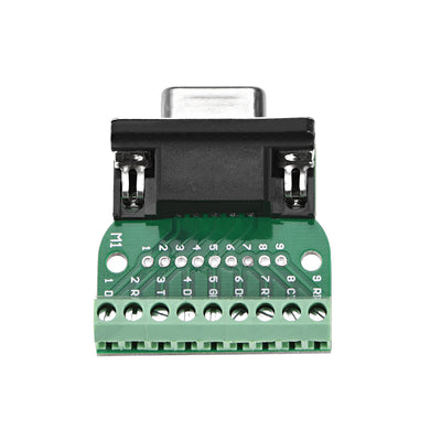 Harfington Uxcell D-sub DB9 Breakout Board Connector 9 Pin 2 Row Female RS232 Serial Port Solderless Terminal Block Adapter