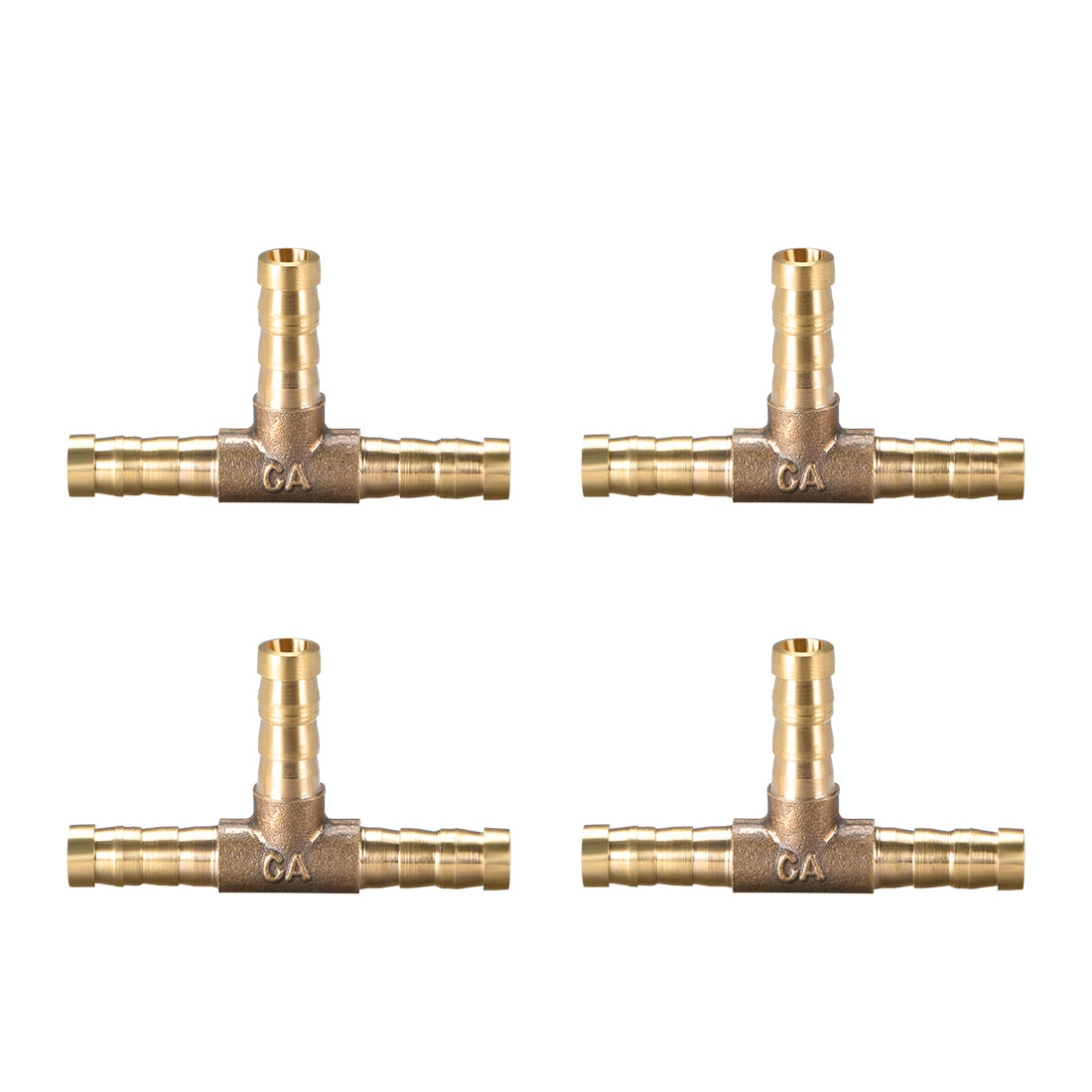 Uxcell Uxcell 16mm or 5/8" ID Brass Barb Splicer Fitting,T-Shaped 3Way,Barb Hose Fitting