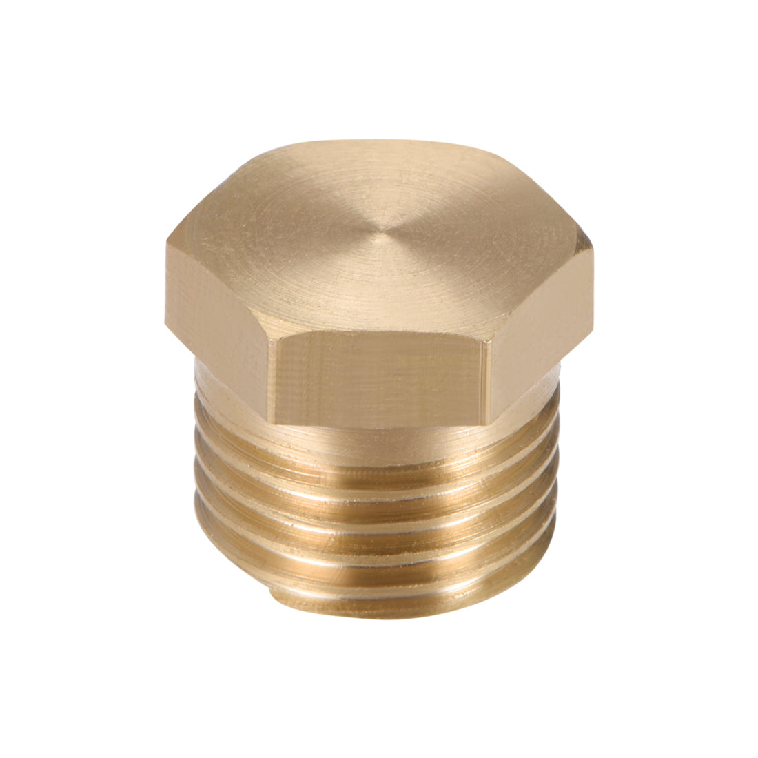Uxcell Uxcell Brass Pipe Fitting, Cored Hex Head Plug 1/8"G Male Thread Connector Coupling Adapter 4pcs