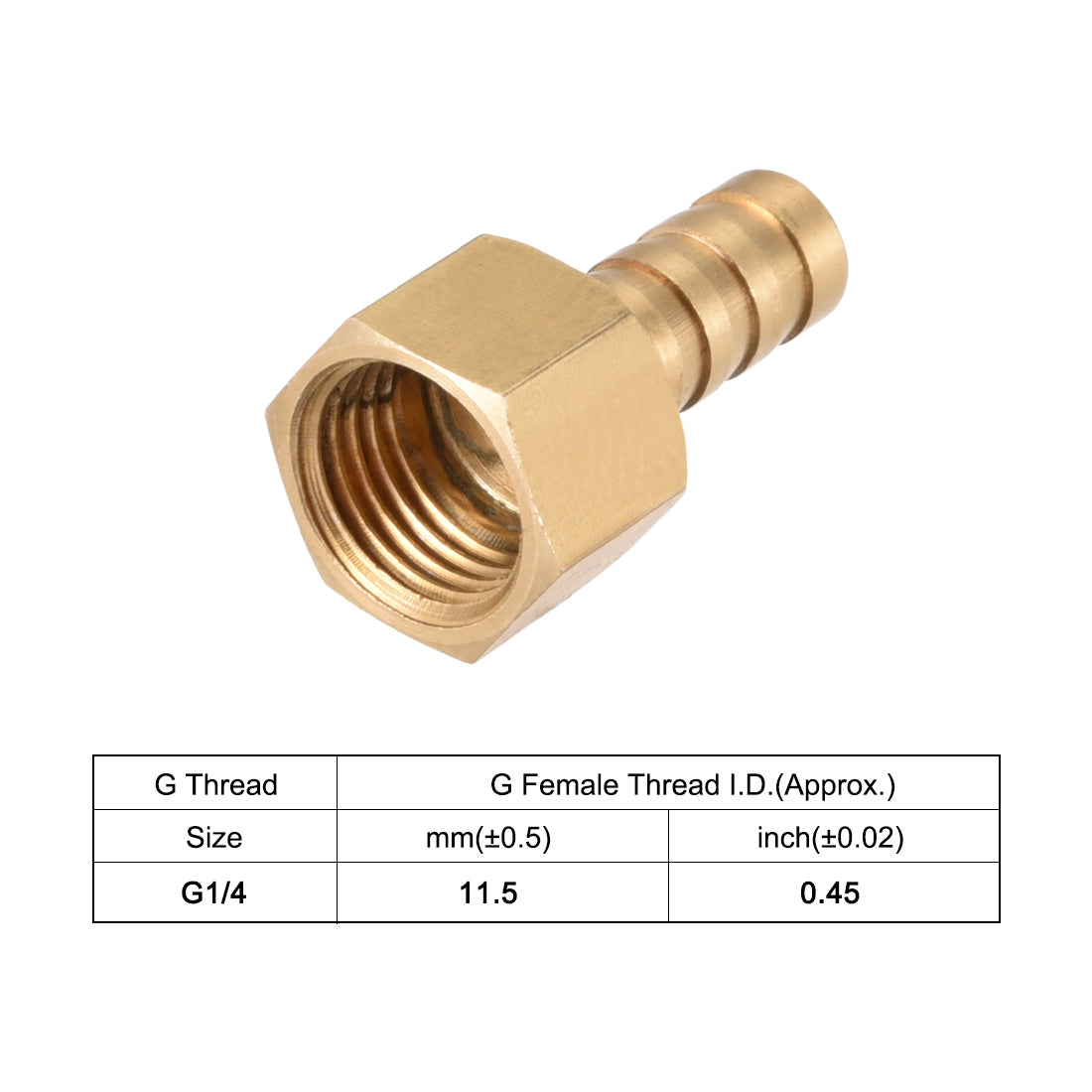 1pc 8mm Hose Barb OD X M8 Metric Male Thread 304 Stainless Steel E Brass Fitting