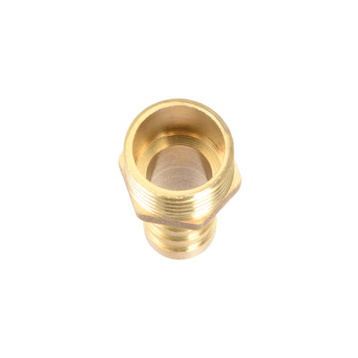Harfington Uxcell Brass Barb Hose Fitting Connector Adapter 14mm Barbed x G1/2 Male 2Pcs