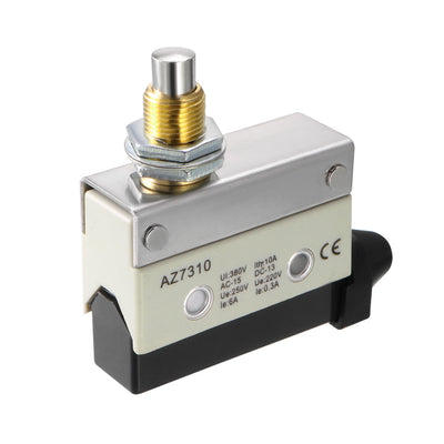 uxcell Uxcell AZ-7310 SPDT 1NO+1NC  Panel Mount Snap Button Type Momentary Micro Limit Switch