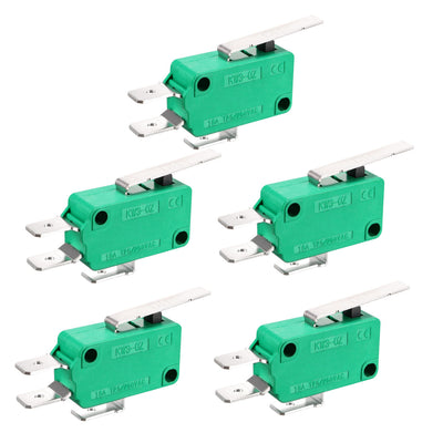 Harfington Uxcell 5PCS KW3-OZ 16A 125/250VAC SPDT NO NC Hinge Lever Type Micro Limit Switches