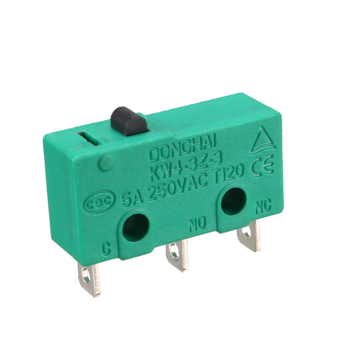 uxcell Uxcell 3PCS KW4-3Z-3 Micro Limit Switch SPDT NO NC 3 Terminals Momentary Push Button Actuator Green