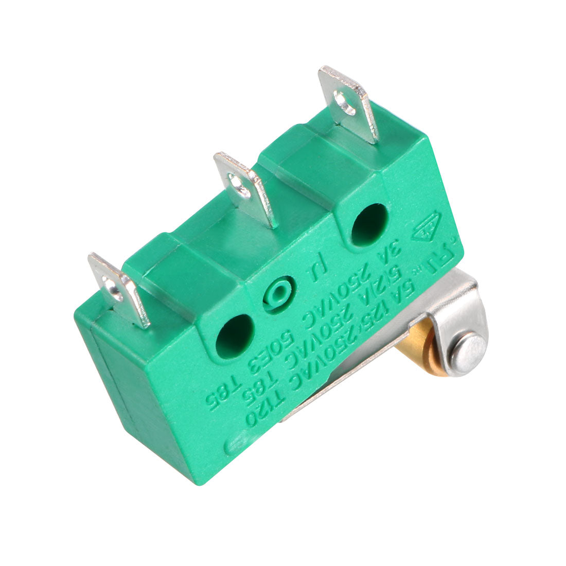 uxcell Uxcell 3PCS KW4-3Z-3 Micro Limit Switch SPDT NO NC 3 Terminals Momentary Hinge Roller Lever Green