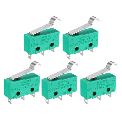 Harfington Uxcell 5Pcs KW4-3Z-3 5A/250VAC Simulated R-Lever Type Micro Switches