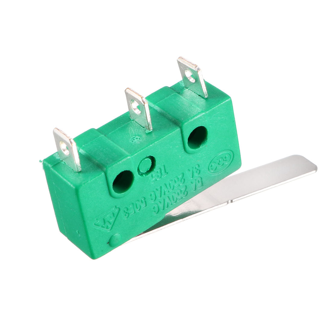 uxcell Uxcell 5PCS KW4-3Z-3 5A125/250VAC Micro Limit Switch SPDT NO NC 3 Terminals Momentary Long Hinge Lever Green
