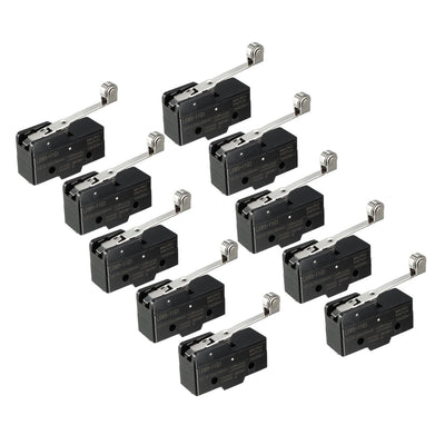 Harfington Uxcell 10PCS LXW5-11G1 1NO + 1NC Long Hinge Roller Lever Miniature Micro Switches