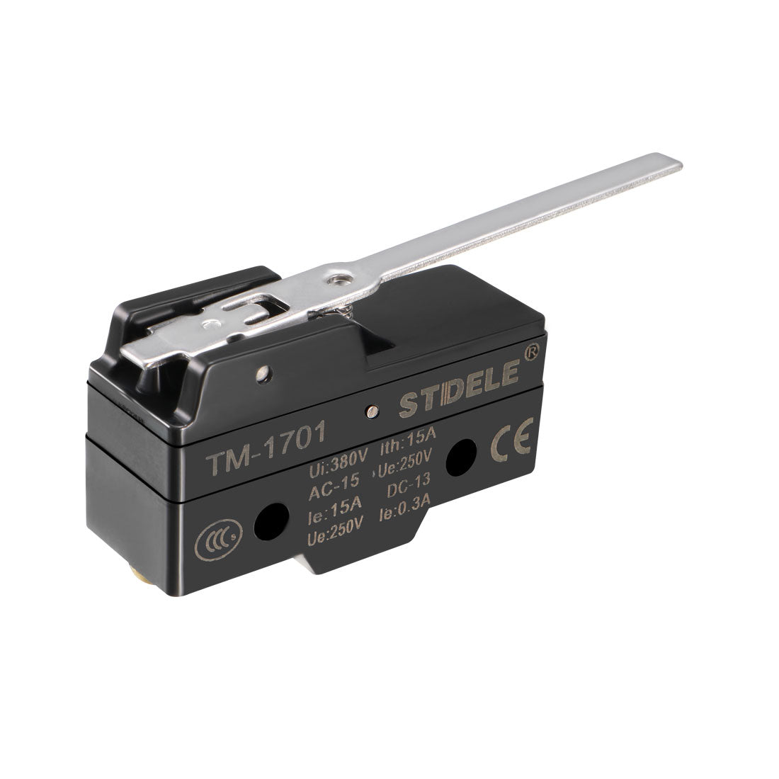 uxcell Uxcell TM-1701 SPDT 1NO+1NC Long Hinge Lever Type  Micro Limit Switch Screw Terminals