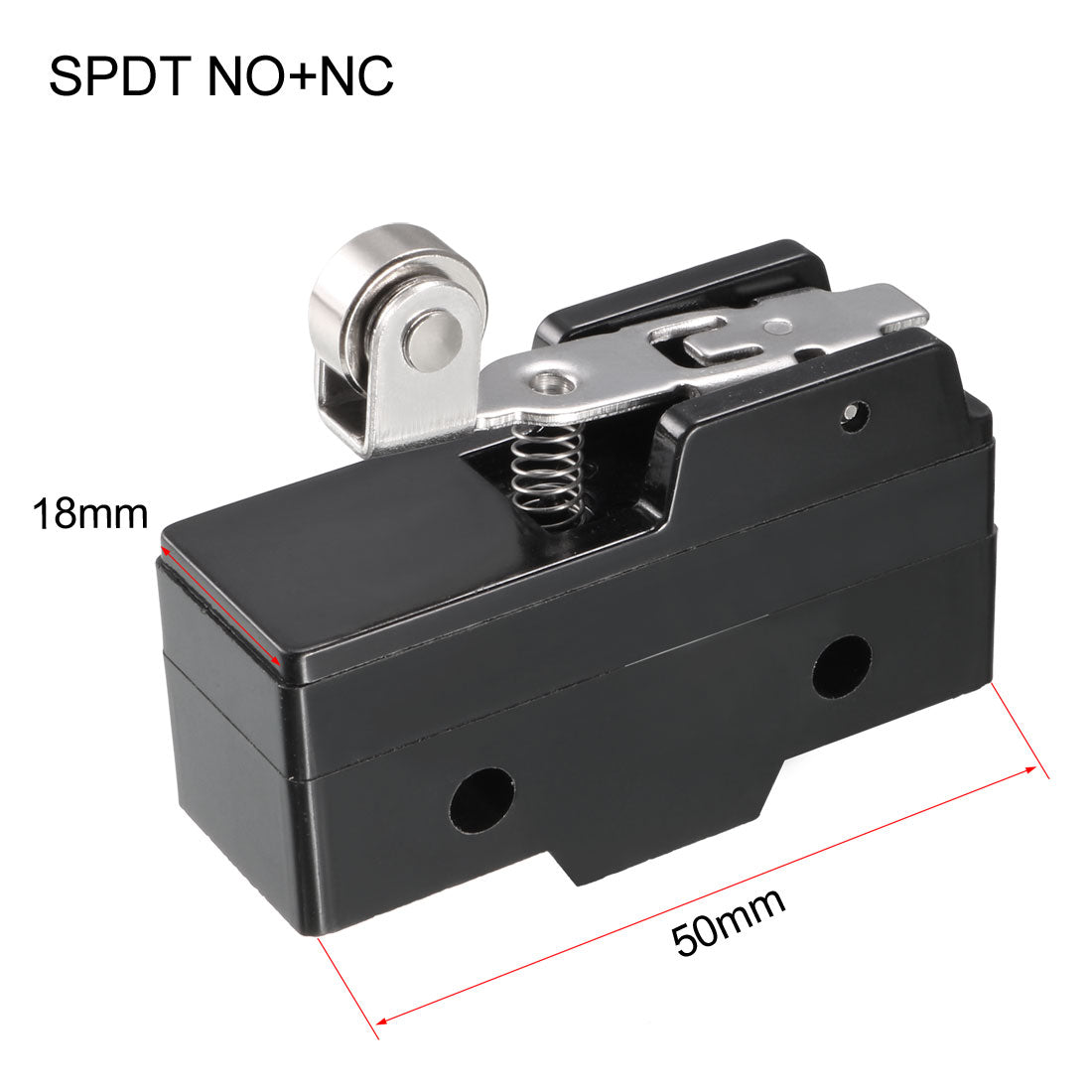 uxcell Uxcell TM-1704 SPDT 1NO+1NC Panel Mount Short Hinge Roller Lever Type Micro Limit Switch Screw Terminals