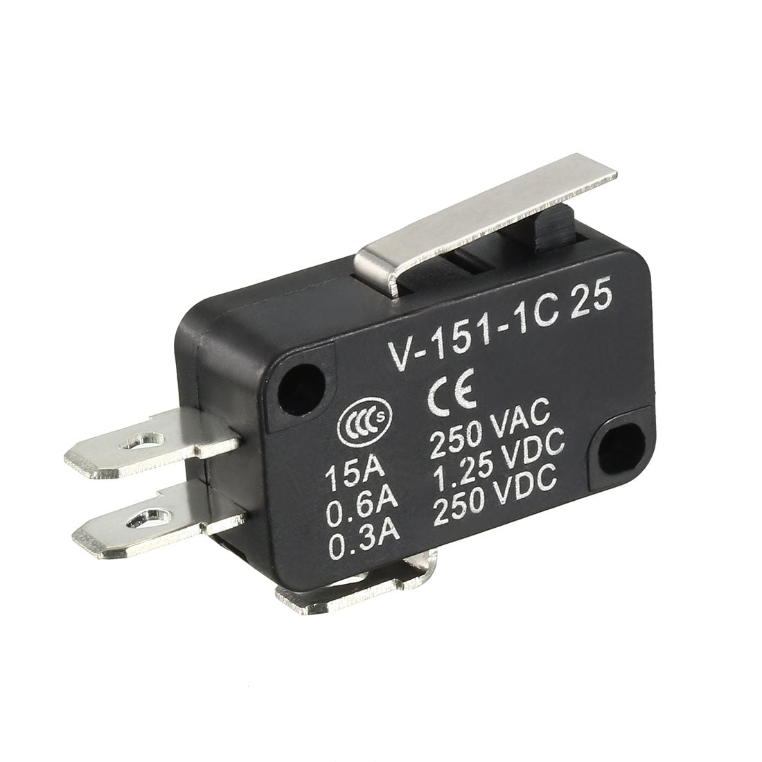 uxcell Uxcell V-151-1C25 15A 250V AC 3 Terminals Short Straight Lever Type Miniature Micro Switch