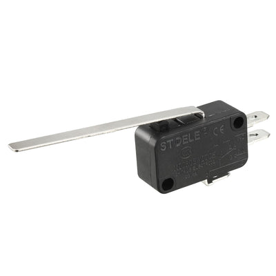 Harfington Uxcell 15A 250VAC Black V-153-1C25 Long Straight Lever Miniature Micro Switch