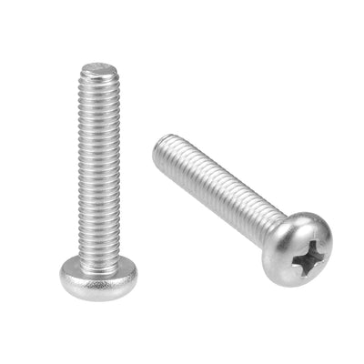 uxcell Uxcell Machine Screws Cross Pan Head Screw 304 Stainless Steel Fasteners Bolts 20Pcs