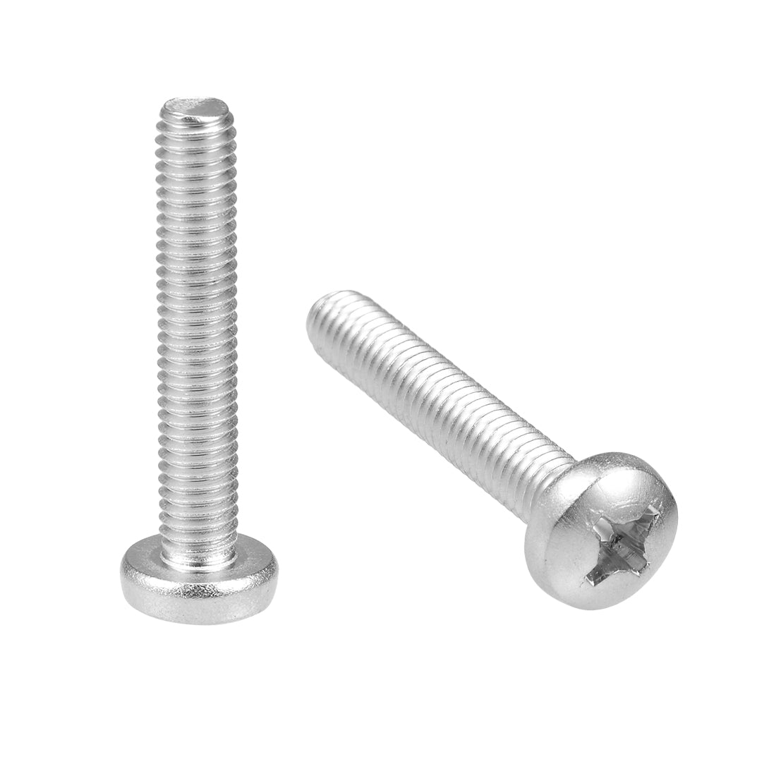 Uxcell Uxcell M6x35mm Machine Screws Pan Phillips Cross Head Screw 304 Stainless Steel Fasteners Bolts 15Pcs
