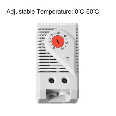Harfington Uxcell Mechanical Thermostat, KTO011 0-60℃ Adjustable Compact Normally Close(N.C) Temperature Controller Switch