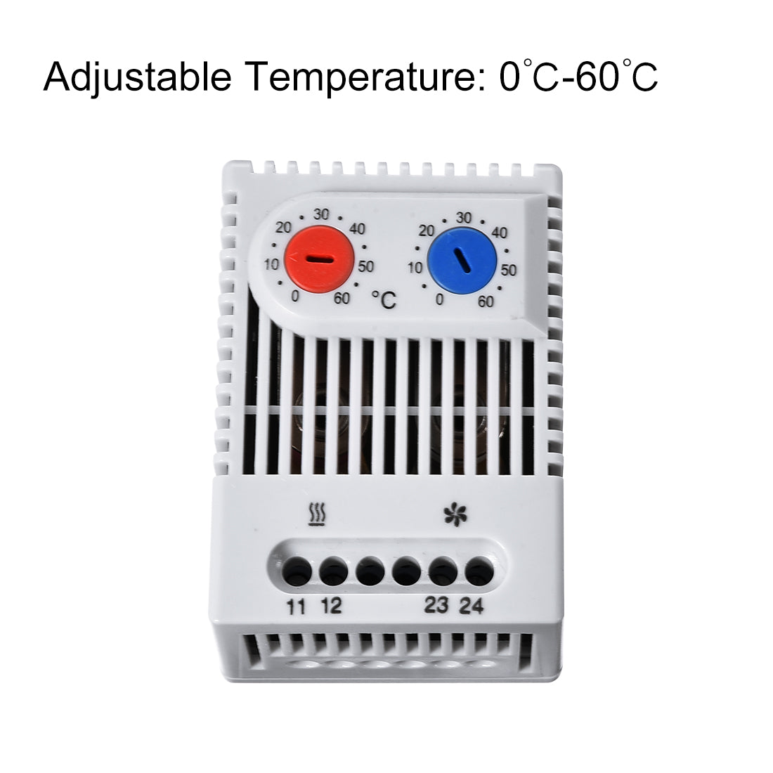 uxcell Uxcell Mechanical Thermostat, 0-60℃ Adjustable Compact N.C+N.O Temperature Controller Switch