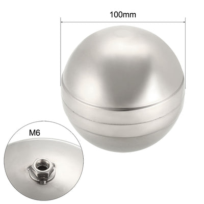Harfington Uxcell 100mm/3.94inch M6 Stainless Steel Float Switch Floating Ball