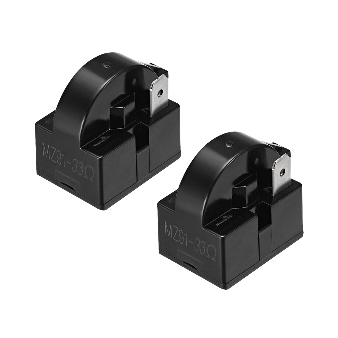 uxcell Uxcell 2 Pcs 33 Ohm 1 Pin Refrigerator  Starter Relay Black
