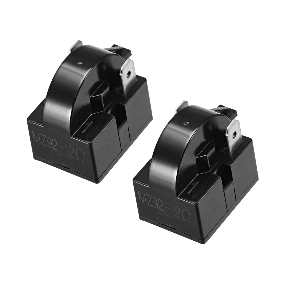 uxcell Uxcell 2 Pcs 12 Ohm 2 Pin Refrigerator  Starter Relay Black