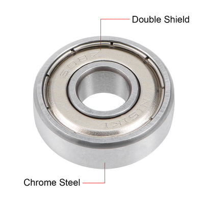 Harfington Deep Groove Ball Bearing Double Shielded Chrome Bearings