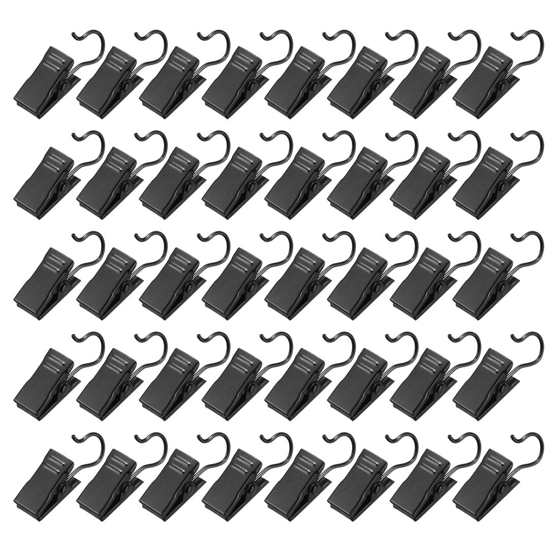 uxcell Uxcell Curtain Clip Hook Set Clips for Curtain Photos Home Decoration Art Craft Display 0.71"*0.35" Black 40pcs