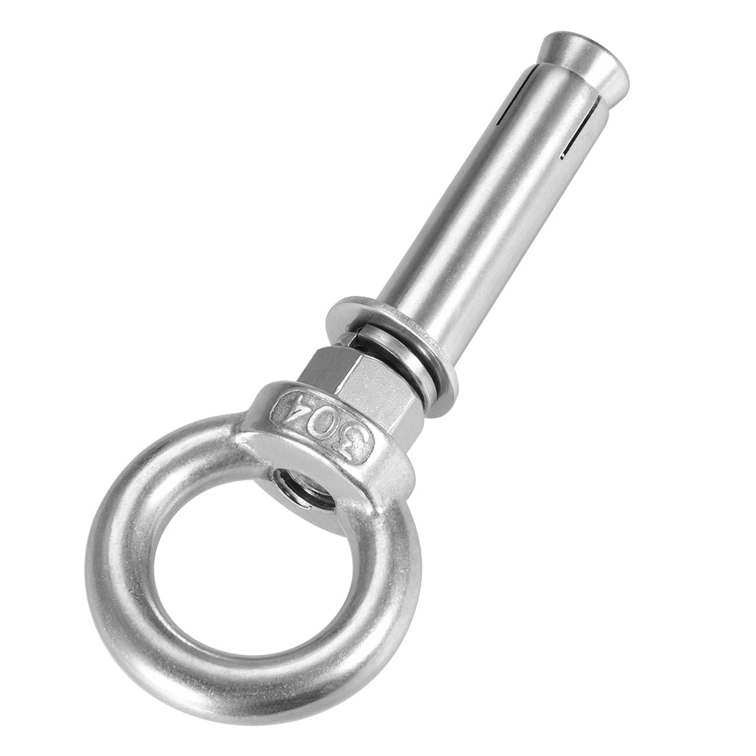 uxcell Uxcell M12 x 90 Expansion Eyebolt Eye Nut Screw with Ring Anchor Raw Bolts 1 Pcs