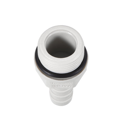 Harfington Uxcell PVC Barb Hose Fitting Connector Adapter 10mm or 25/64" Barbed x 1/8NPT Male Pipe 2pcs