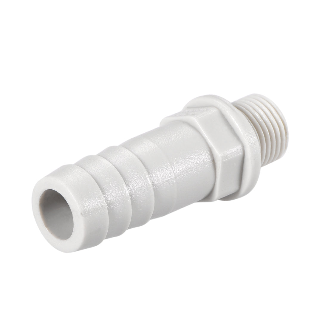 Uxcell Uxcell PVC Tube Fitting, Adapter, Barb Hose Connector, Gray, 10mm (25/64" )Barbed x G3/8 Male, 6pcs