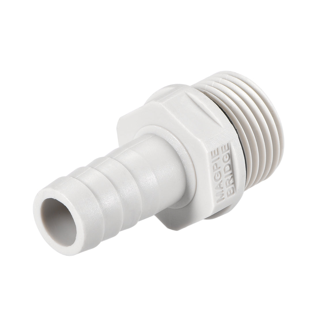 Uxcell Uxcell PVC Barb Hose Fitting Connector Adapter 10mm or 25/64" Barbed x 1/2" G Male Pipe 10pcs