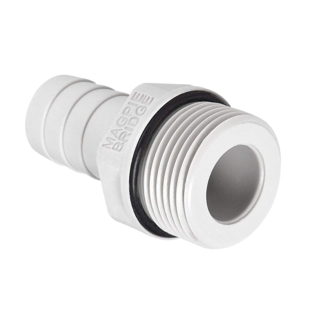 Uxcell Uxcell PVC Tube Fitting, Adapter, Barb Hose Connector, Gray, 10mm (25/64" )Barbed x G3/8 Male, 6pcs
