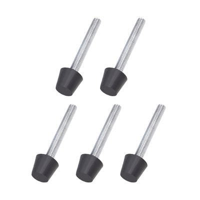 Harfington Uxcell Toggle Clamp Foot Rubber Head Carbon Steel M5x47mm 5pcs