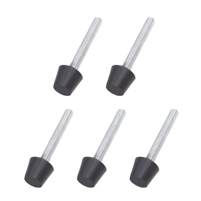 Harfington Uxcell Toggle Clamp Foot Rubber Head Carbon Steel M6x56mm 5pcs