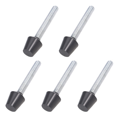 Harfington Uxcell Toggle Clamp Foot Rubber Head Carbon Steel M8x70mm 5pcs