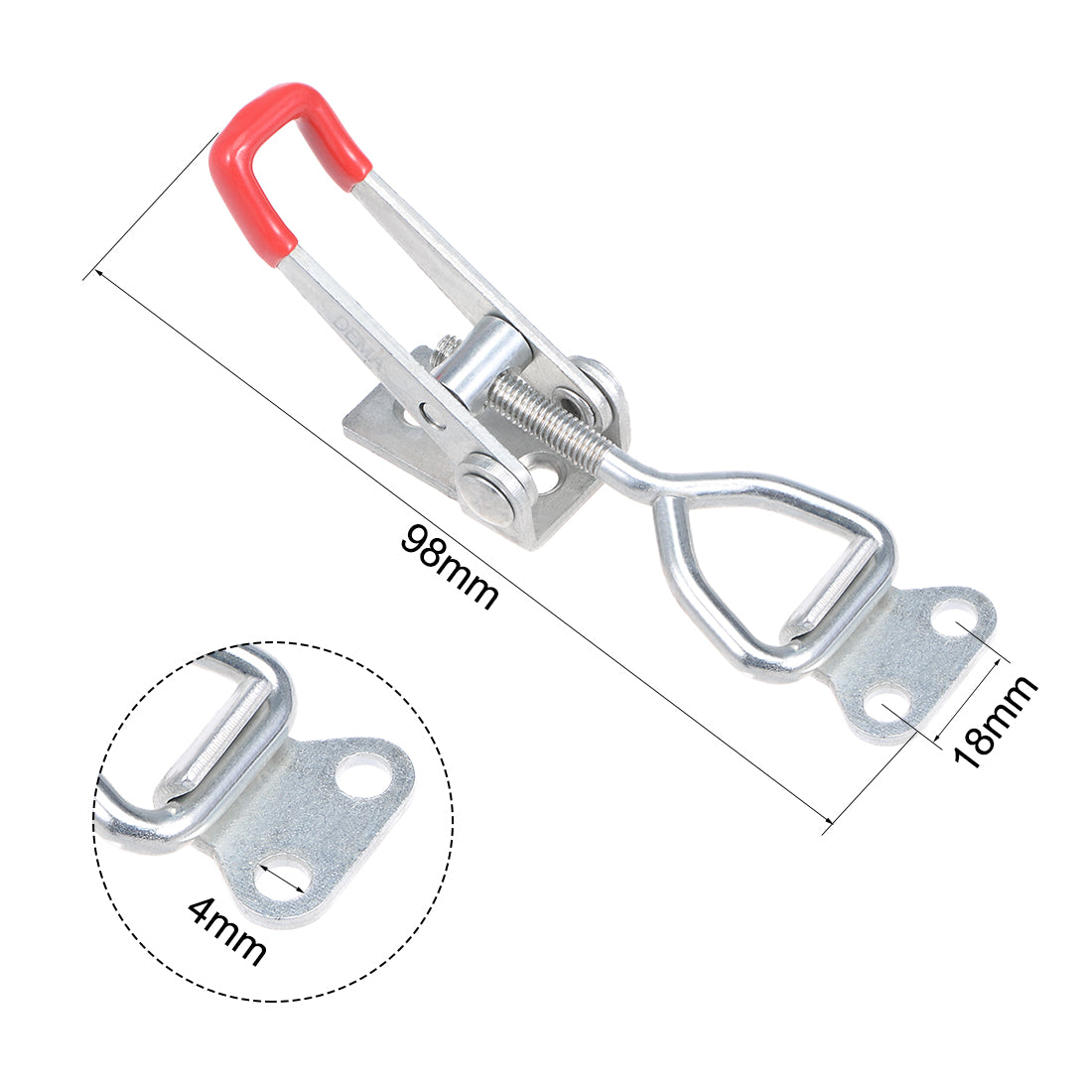 uxcell Uxcell Toggle Latch Clamp 100Kg 220lbs Capacity Pull Action Adjustable Latch DEMA-4001