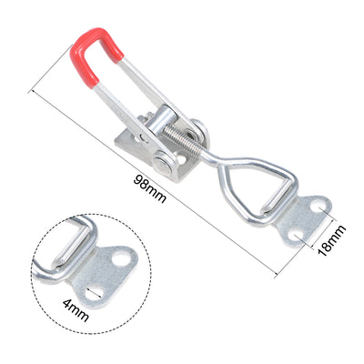 Harfington Uxcell Toggle Latch Clamp 100Kg 220lbs Capacity Pull Action Adjustable Latch DEMA-4001