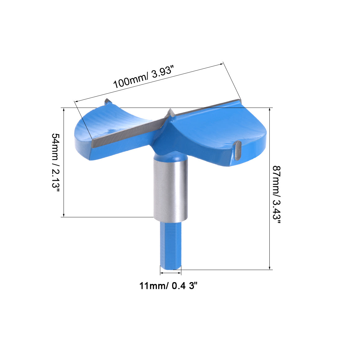 Uxcell Forstner Wood Boring Drill Bits 100mm Dia Hole Saw Carbide Round ...