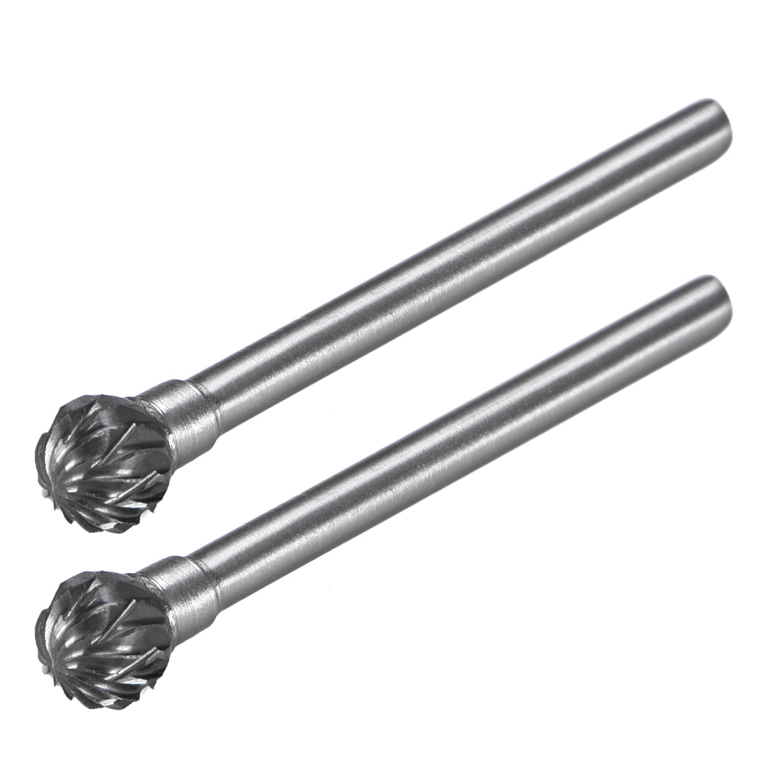 uxcell Uxcell Tungsten Carbide Double Cut Rotary Burrs File Ball Shape with 1/8" Shank 2pcs