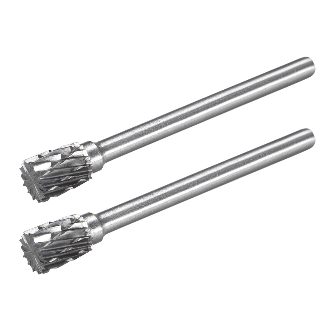 uxcell Uxcell Tungsten Carbide Double Cut Rotary File Cylinder Shape with 1/8" Shank 2pcs